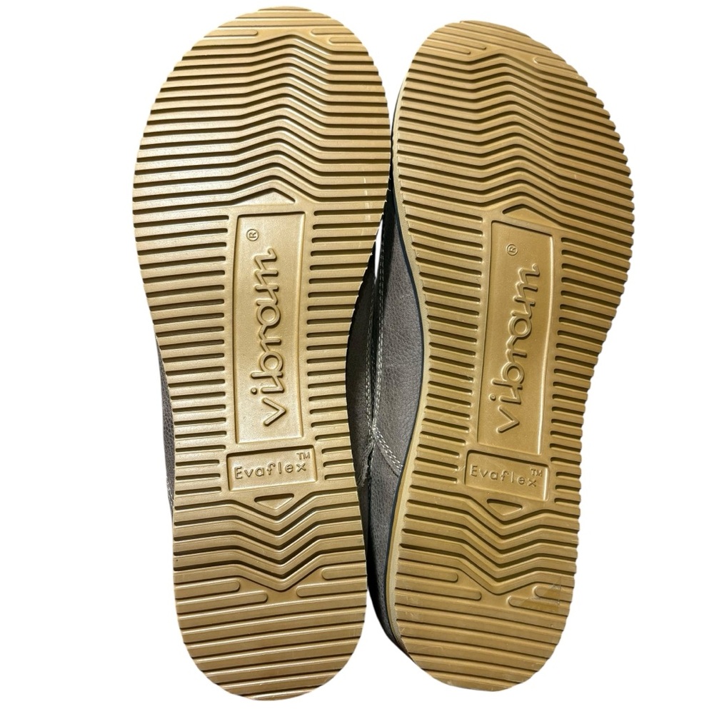 AHNU | Brown Leather Slip On Vibram Evaflex Loafers size 11 Contrast Stitch NEW - Picture 6 of 13